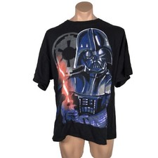 Vintage Star Wars Darth Vader T Shirt Size XL Black Faded Lightsaber 90s y2k