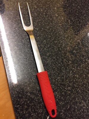 Bodum Fyrkat Grillwerkzeug Gabel rot Edelstahl B 3,7 cm x H 37,2 cm sehr selten!