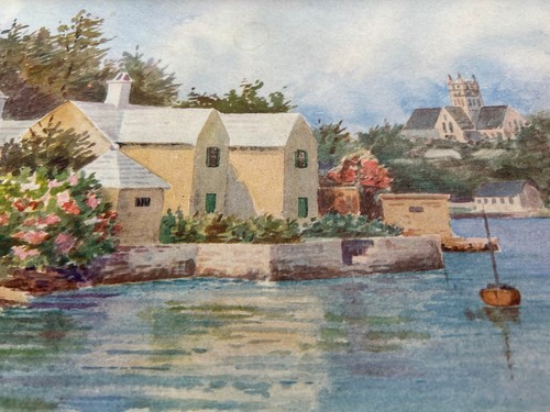 "Bermuda Scenes" Ethel Tucker from Color Plates, Framed Watercolor Print 17x13 - Picture 5 of 9