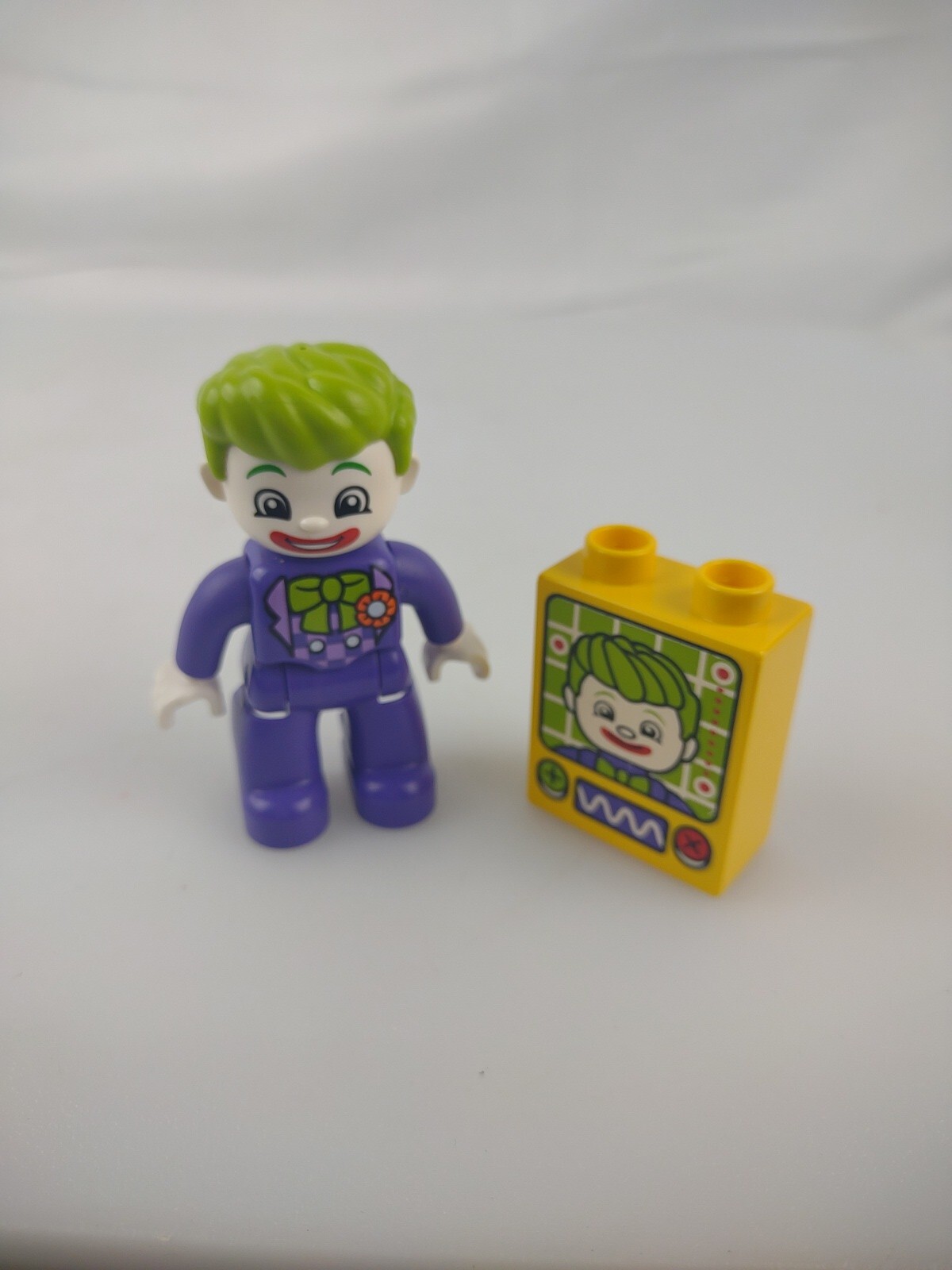 Lego Duplo Figure The Joker purple suit w/ a Brick 