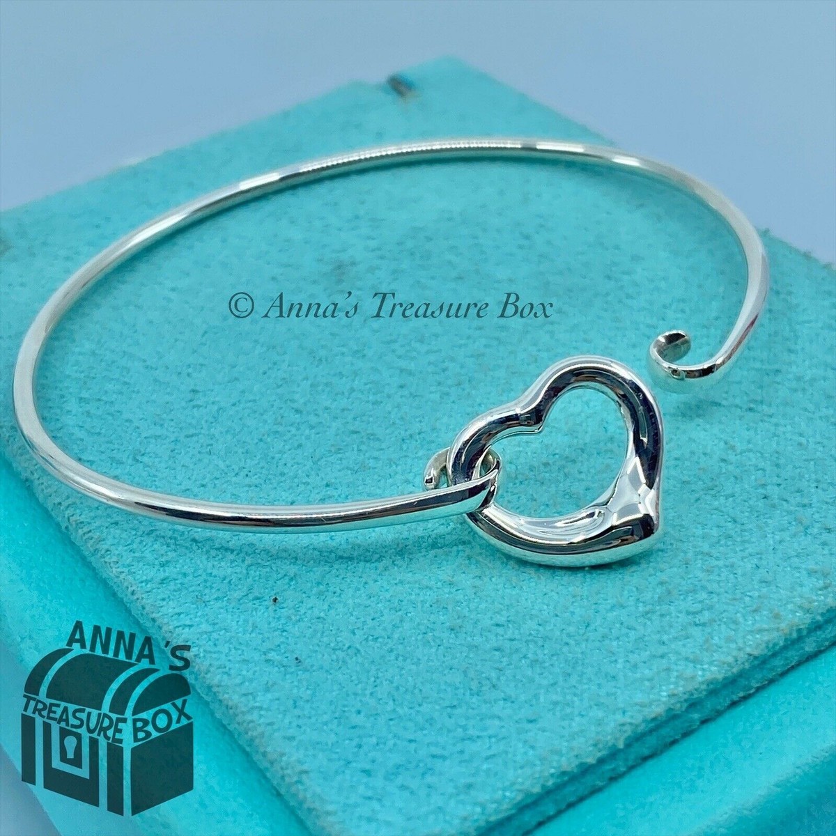 Tiffany & Co. 925 Silver Peretti Open Heart 6.5
