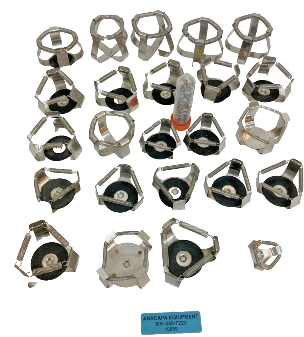 New Brunswick Lab Shaker Flask Clamps Lot of 25 125 mL, 250 mL, 500 mL