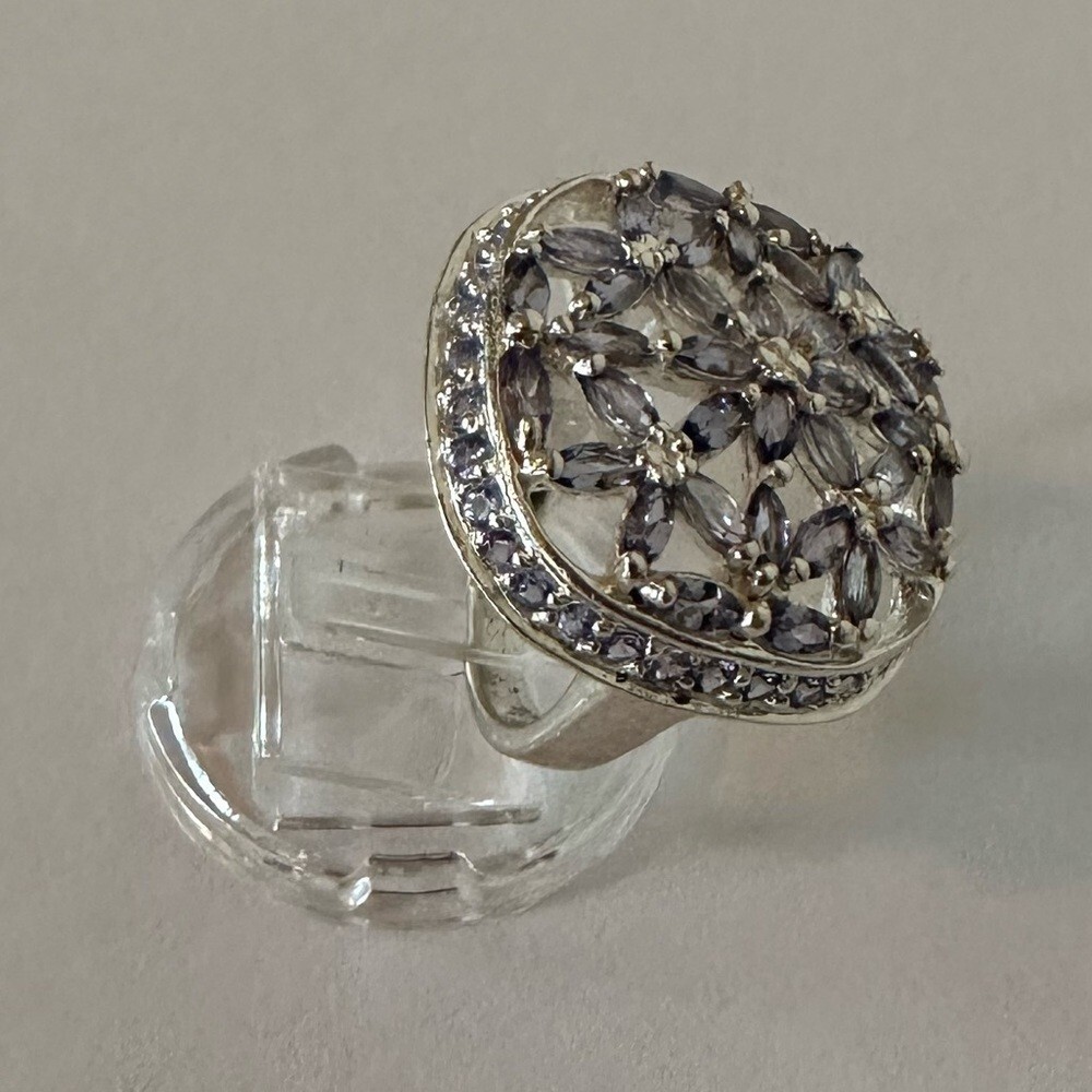 solid sterling silver and natural/real tanzanite … - image 3