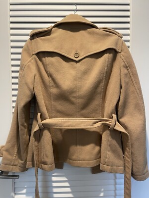 Moschino Duffle Coat - Small Camel Beige Wool | eBay