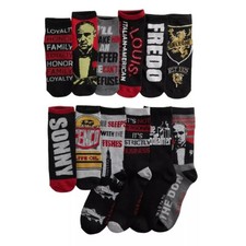 The Godfather Movie 12 Pair Low Cut  Crew 12 Days of Socks Men's Shoe 6-12 New