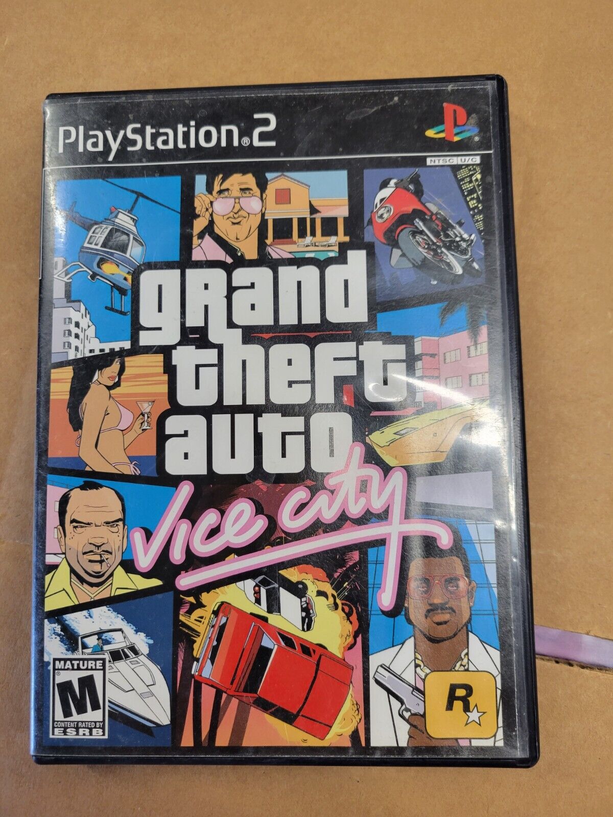 Gta Grand Theft Auto vice City Stories + Map sony PS2 PLAYSTATION 2 Slim 