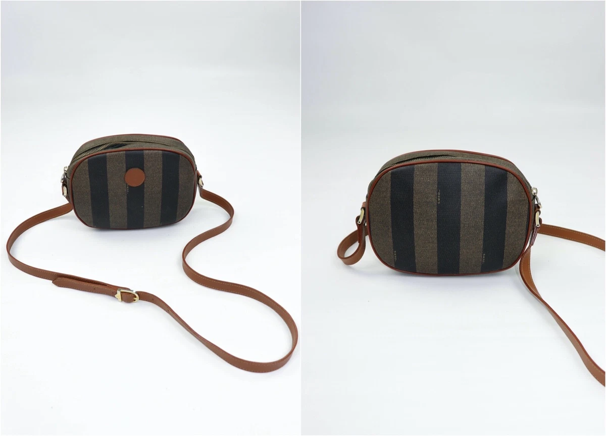 Fendi Roma Vintage 90s Made in Italy Striped Crossbody Mini Bag