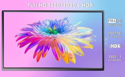 UPERFECT 2K Portable Monitor 17.3'' FHD USB C HDMI IPS Screen 1080P Y Bracket US - Picture 11 of 15