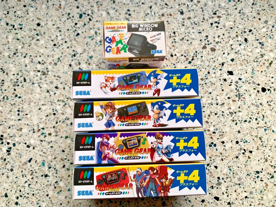 SEGA Game Gear Micro Console 4 Color Complete Set 30th Anniversary wt Big Window - Image 4 of 4