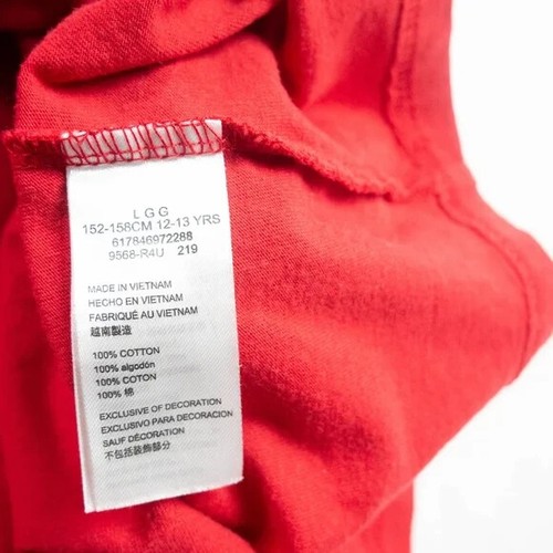 Converse Big Girl's (12-13 YRS) Large Red Americana Heart Short Sleeve Tee - Picture 11 of 11