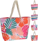 Oversize Beach Bag Tote Picnic Holiday Canvas Festival Shopping Bag Rope Handle