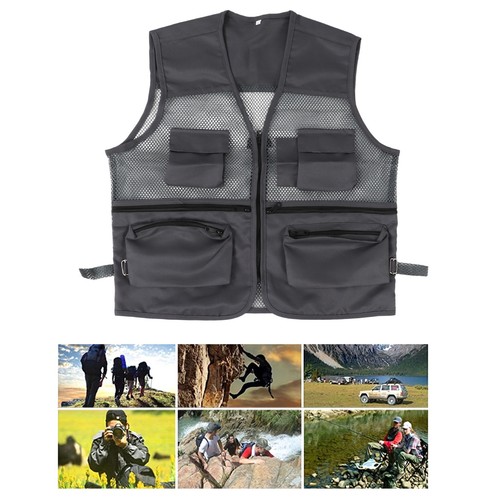 New Military Vest Breathable Multi Pocket Mesh Fishing Vest For Out FA - Picture 52 of 55