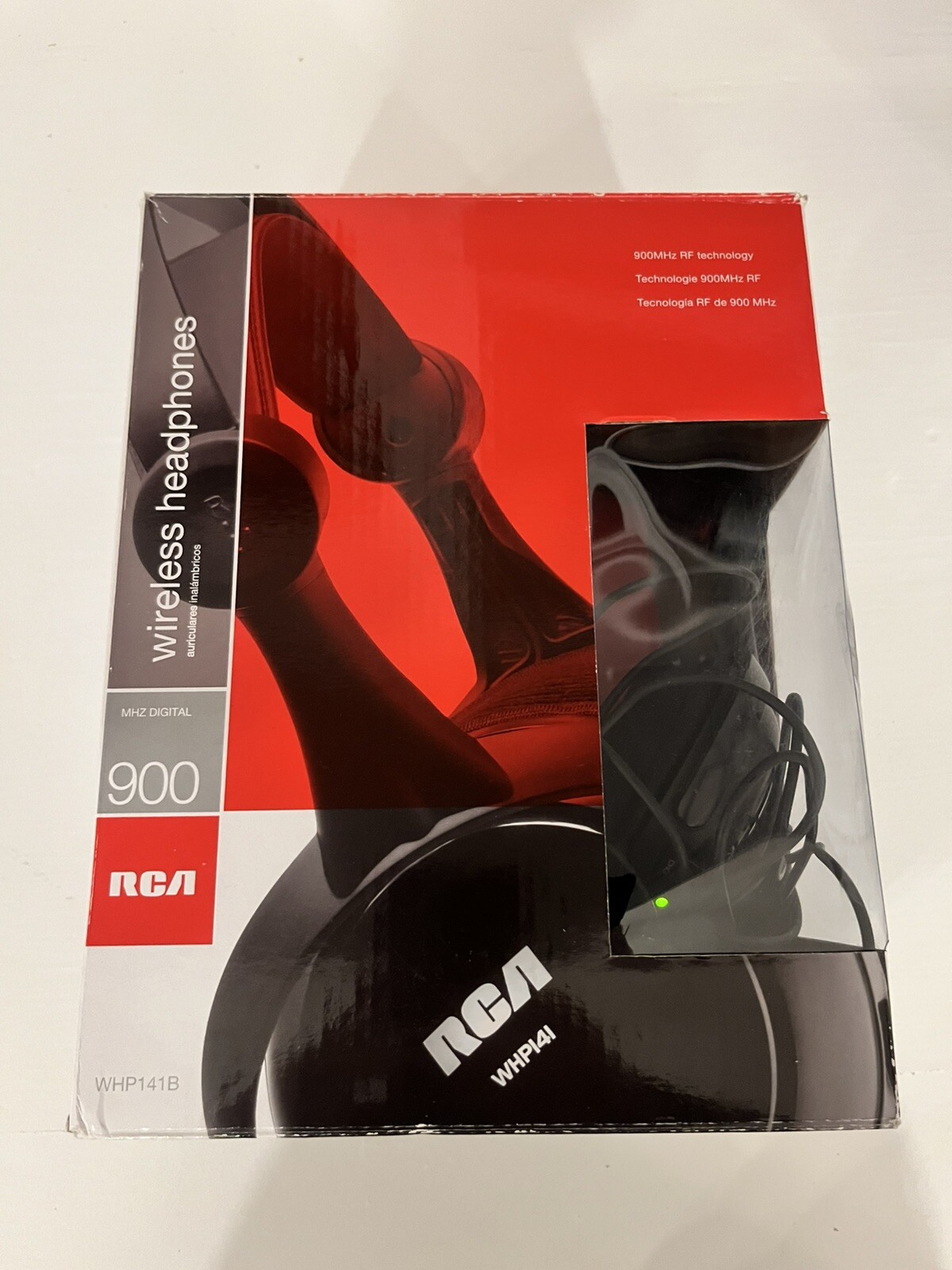 RCA 900mhz Over Ear Wireless Headphones WHP141B - Transmit 150 Ft Used Untested