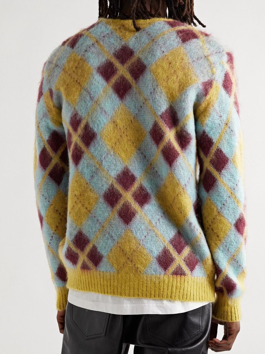NEEDLES MOHAIR ARGYLE CARDIGAN YELLOW size Medium | eBay NEEDLES MOHAIR ARGYLE CARDIGAN YELLOW size Medium | eBay