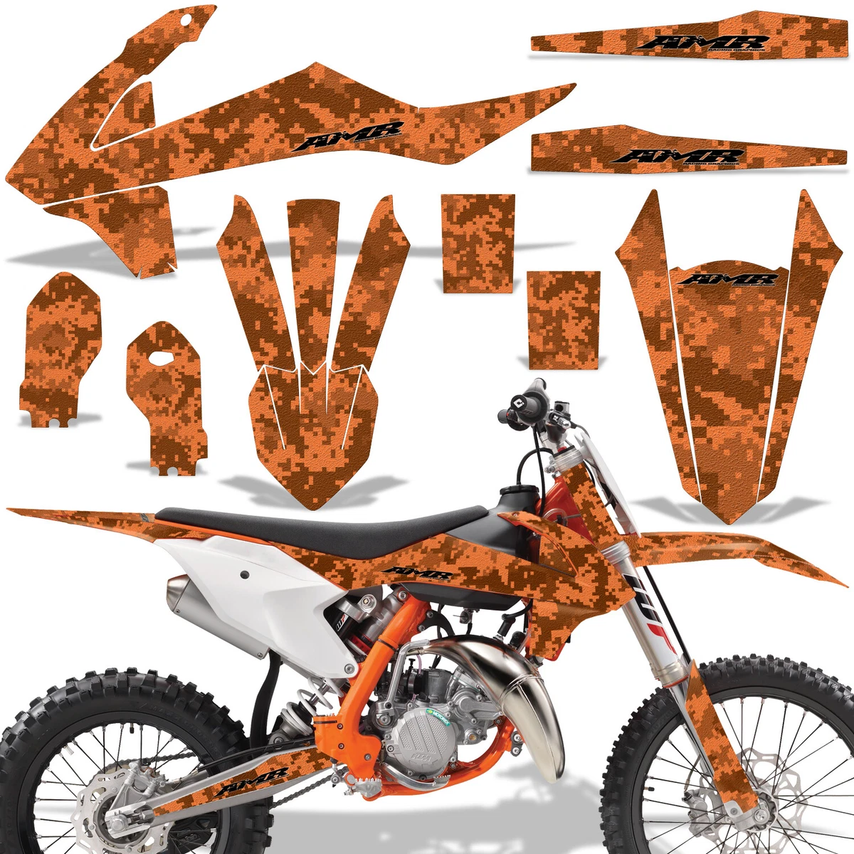 MX Graphics kit Decal for KTM 85 SX 2018 2020 Digicamo Orange
