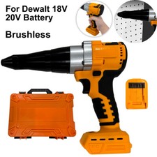 Brushless Cordless Electric Rivet Gun with LED for Dewalt 18V 20V Battery
