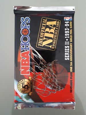 1993-94 NBA Hoops by SkyBox Series 2 Pack 13 Basketball Cards; Michael Jordan?