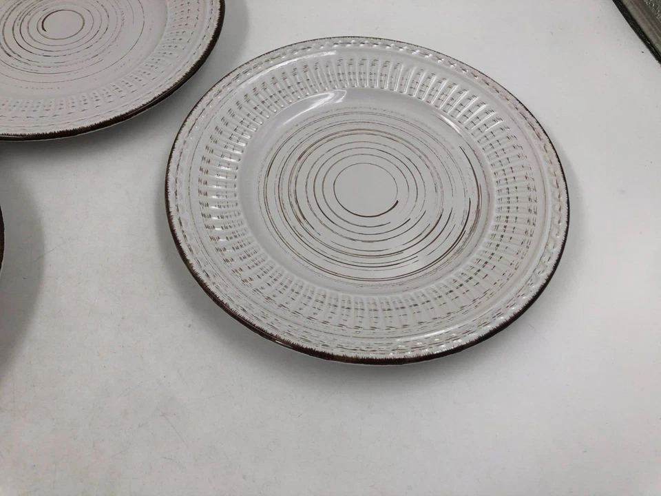 Home Essentials Ceramic 8.5in Country Dinner Plate Set of 4 AA02B29022 - Image 2 of 4