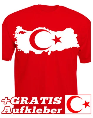 Türkei t-Shirt Türkiye Islam Turkey türkiye Flag Islam Alah Sticker Halbmond Sto - Bild 1 von 2