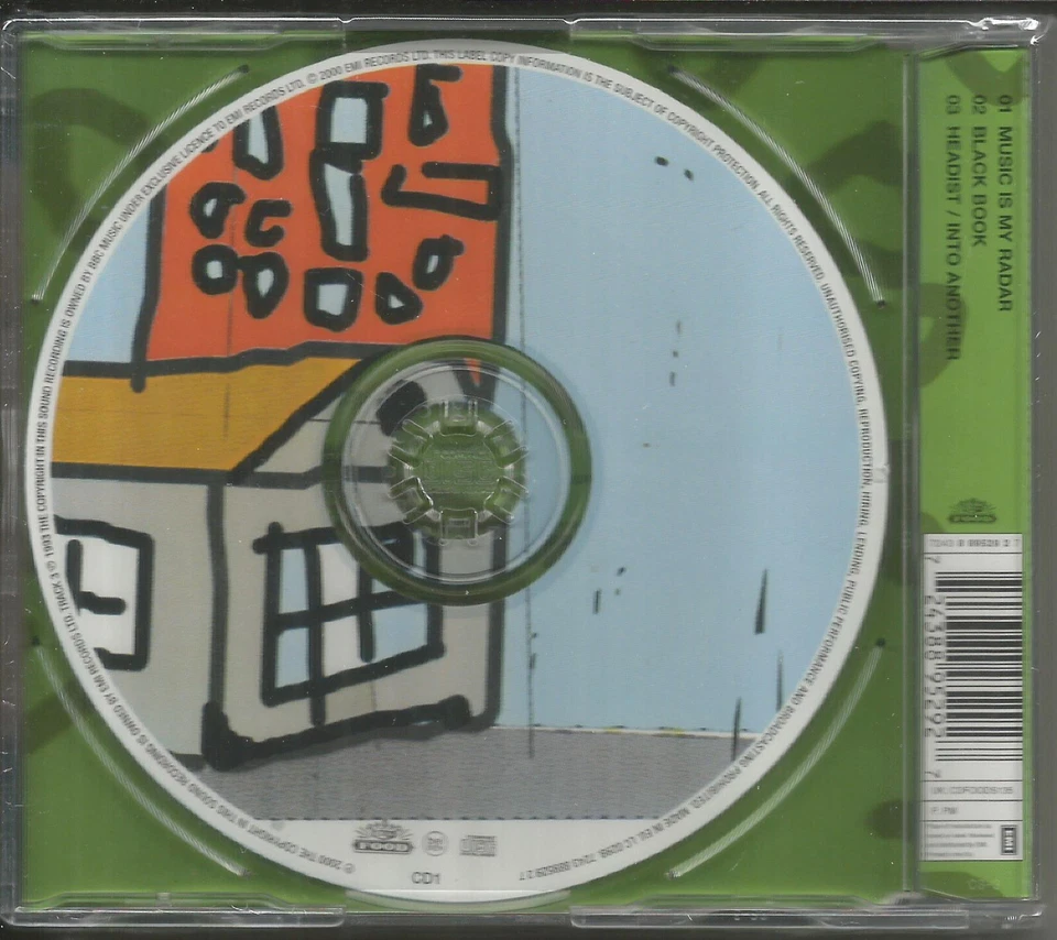 BLUR Music is my radar с 2 ЖИВЫМИ TRX КАРТИНКАМИ ДИСК CD сингл ЗАПЕЧАТАННЫЙ Gorillaz 1995 - Изображение 2 из 2