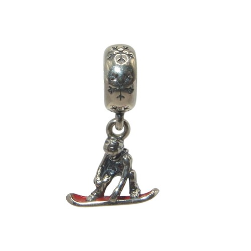 Pandora Snowboarder Dangle in Red Enamel & SS .925 Charm 791366EN09