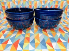 NEW set 4 FIESTA small BISTRO BOWLS Cobalt blue FIESTAWARE 22 oz free shipping