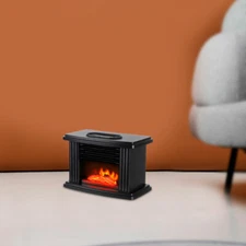 Desktop Mini 1000W Electric Fireplace Heater Stove w/ 3D Realistic Flame Effect