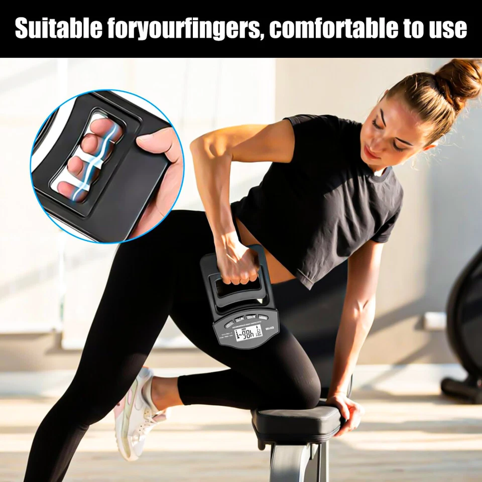 Dinamometro digitale manuale LED display Grip Strength Trainer misuratore di forza manuale - Immagine 3 di 4