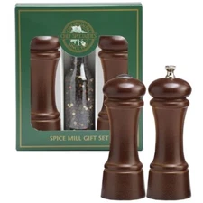 Chef Specialties 6" Elegance Walnut Pepper Mill & Salt Shaker Gift Set