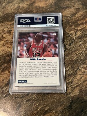 1992 SKYBOX BASKETBALL #38 MICHAEL JORDAN USA BASKETBALL PSA 8 NM
