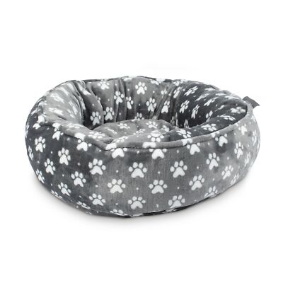 Fringe Studio Paw Dot Charcoal Small Circle Microplush Pet Bed 18
