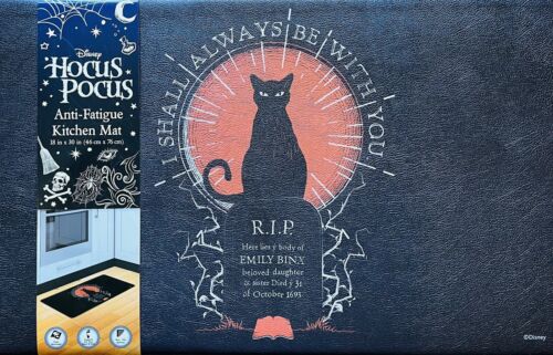 Disney Hocus Pocus Halloween Anti-Fatigue Kitchen Mat Rug 18”x30” R.I.P. Binx