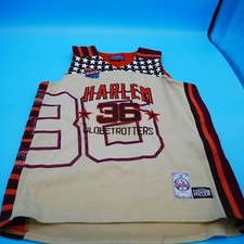 Harlem Globetrotters 36 Meadowlark Platinum Fubu Brown Jersey VTG Mens Size L