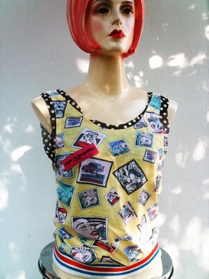 Süsses Designer MADE IN PARADISE Comic TANK TOP SHIRT S