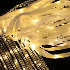 50 Pcs Wedding Wands Ribbon Streamers with 3 Colorful Flashing Modes, Light u...