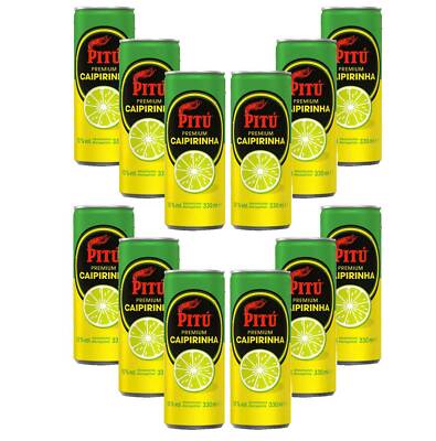 Pitu Caipirinha 12er Set Cocktail 12x 0,33L (10% Vol) ready to drink Alkoholhal