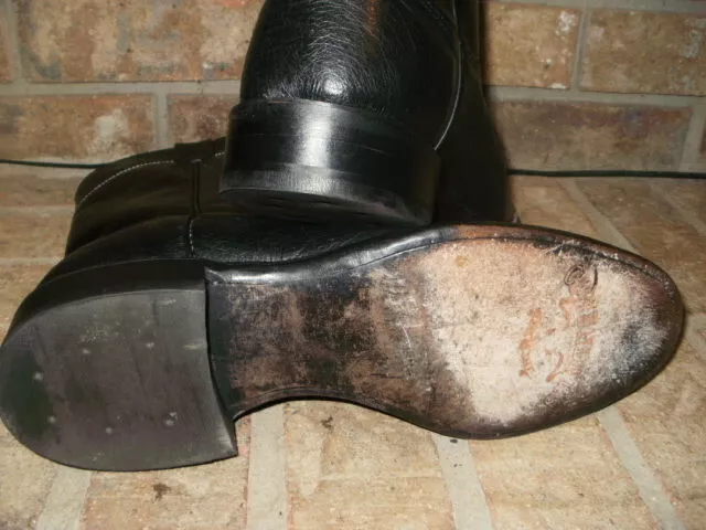 Cavender s Smooth Ostrich Black Roper Boot Men s 9.5 D 36534 Nice
