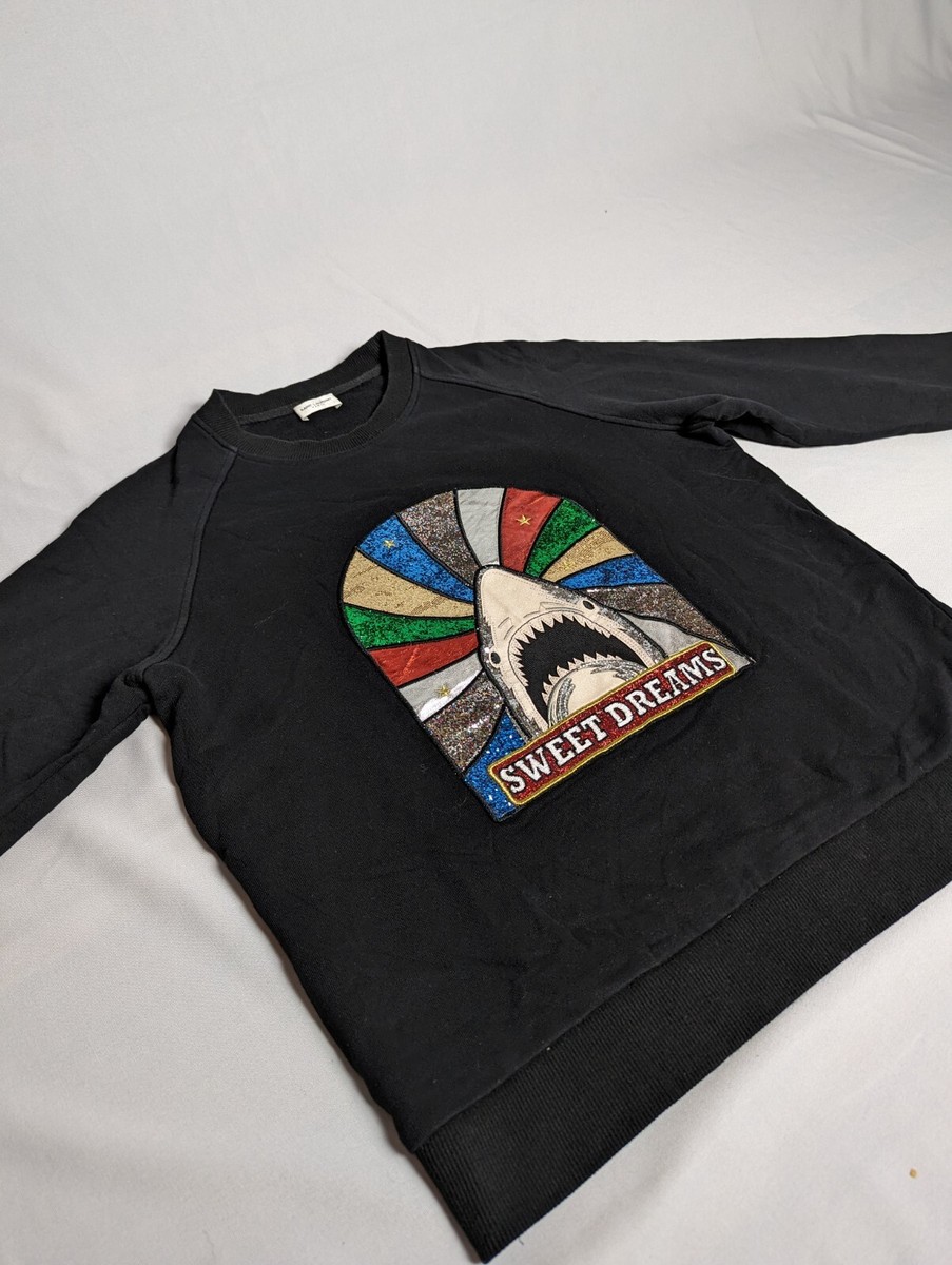 YSL Saint Laurent SS17 Sweet Dreams Shark Black Sweatshirt - S | eBay