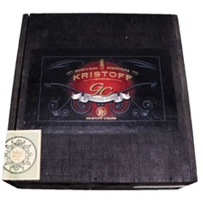 Kristoff Robusto Signature Series Empty Wooden Cigar Box 8" x 7.5" x 3"