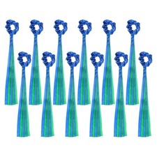 Rainbow Dance Ribbons, Wrist Streamers 20"  12 Pcs  Blue  Green