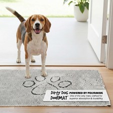 DGS Pet Products Dirty Dog Door Mat Medium Silver Grey 31" x 20" x 2"