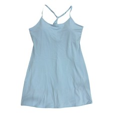Outdoor Voices Women's Slim Fit Scoop Neck Exercise Mini Dress (Cielo, XXL)