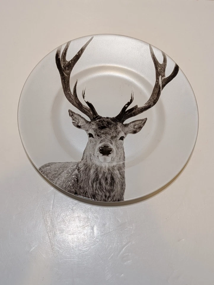 PIER 1 Importações Veado Decoração Decorativa de Férias Prato Prato 8,5" Porcelana - Imagem 2 de 4