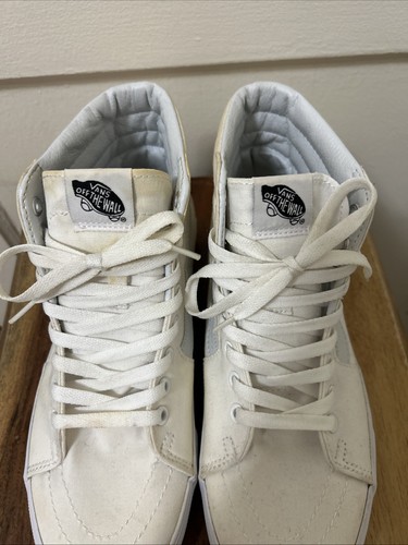Vans SK8 HI Herren 8/Damen 9,5 Weiß Skateboarding Sneaker Schuhe 508731 - Bild 12 von 15