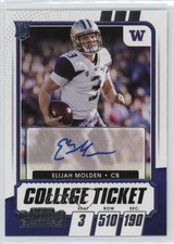 2021 Contenders Draft Picks College Ticket Elijah Molden Jake Browning Auto n1u