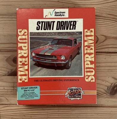 Stunt Driver Supreme 1990 Vintage PC Game, Incudes All Disks & Booklet 