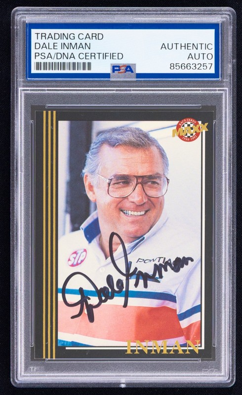 Dale Inman Signed 1992 Maxx Black Card #145 (PSA) NASCAR Racing Auto