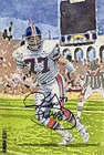 KARL MECKLENBURG SIGNED DONOVAN KELLEY CUSTOM 4x6 ART CARD~DENVER BRONCOS