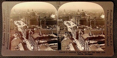 Berlin Germany City Hall Stereoview Keystone View Co. 1900s Curved Mount