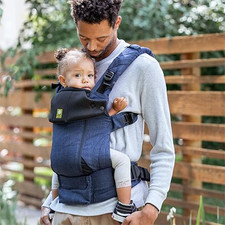 L LL baby Serenity 6-in-1 Ergonomic Baby Carrier w/ Lumbar Support Indigo